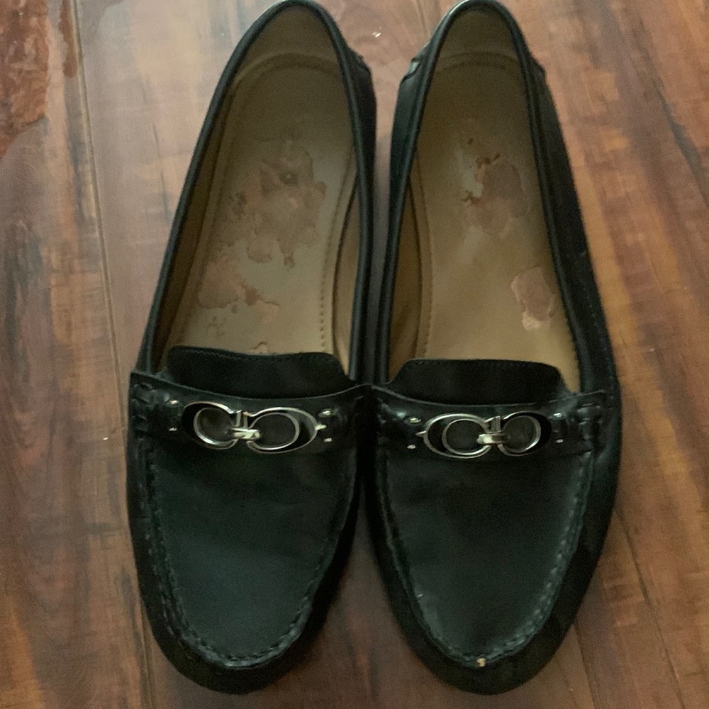Coach black letter shoes